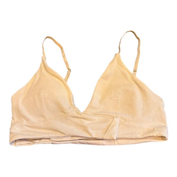 SLICK CHICKS adaptive Front Fastening Wireless Velcro Bra BEIGE sz L - Picture 4 of 7